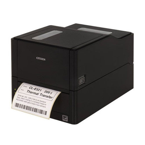 CL-E321XUBNNA - Citizen CL-E321 4-Inch 203dpi Thermal Transfer / Direct Thermal USB / Serial / Ethernet Desktop Label Printer
