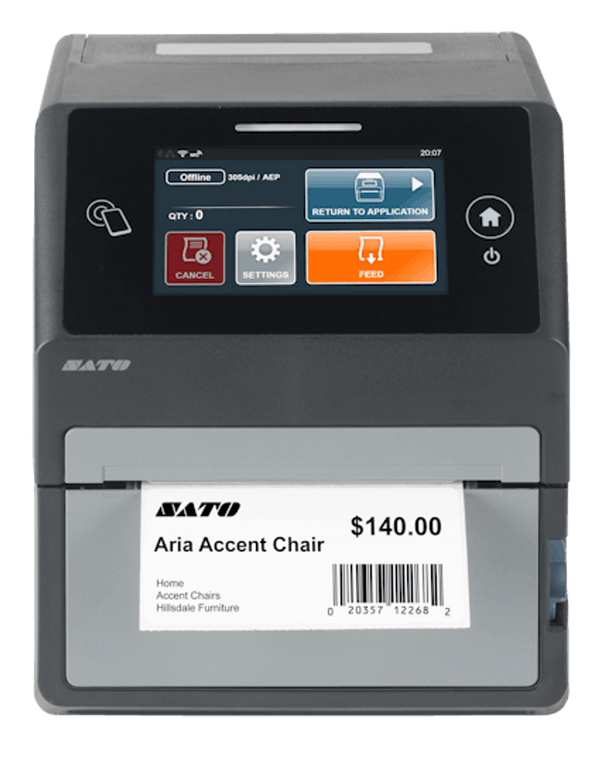 WWCT04041 - SATO CT4-LX 4.1-Inch 305dpi Thermal Transfer / Direct Thermal USB/Ethernet Desktop Label Printer