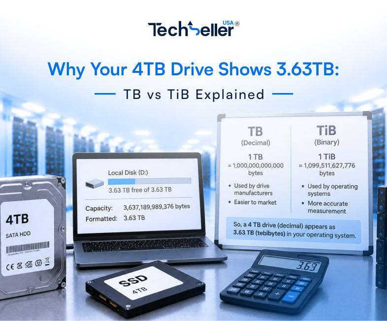Why Your 4TB Drive Shows 3.63TB: TB vs TiB Explained