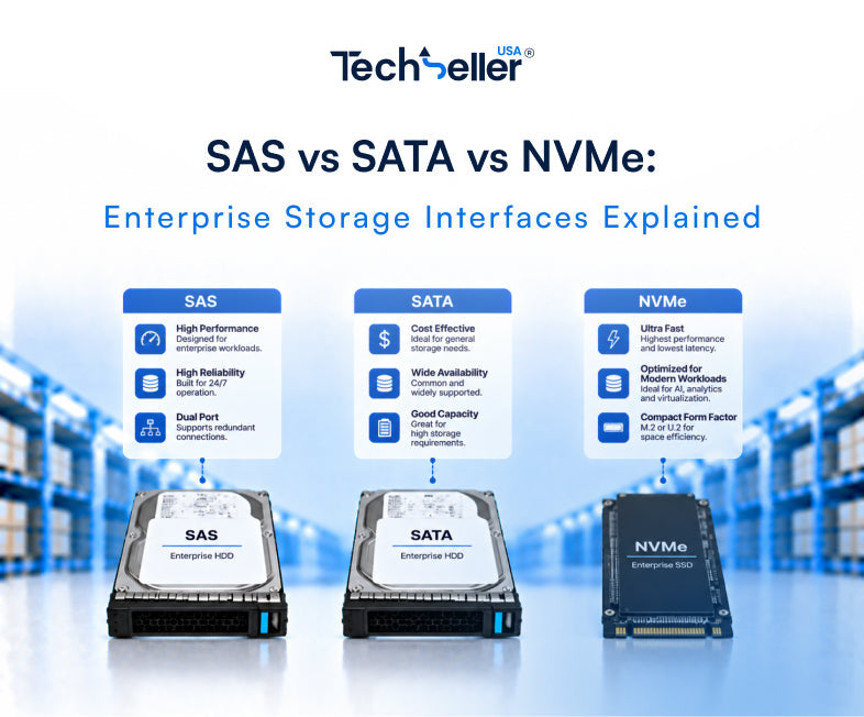 SAS vs SATA vs NVMe: Enterprise Storage Interfaces Explained