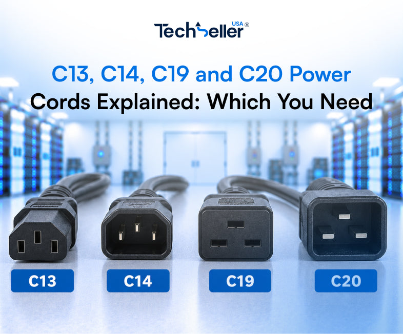 C13, C14, C19 and C20 Power Cords Explained: Which You Need