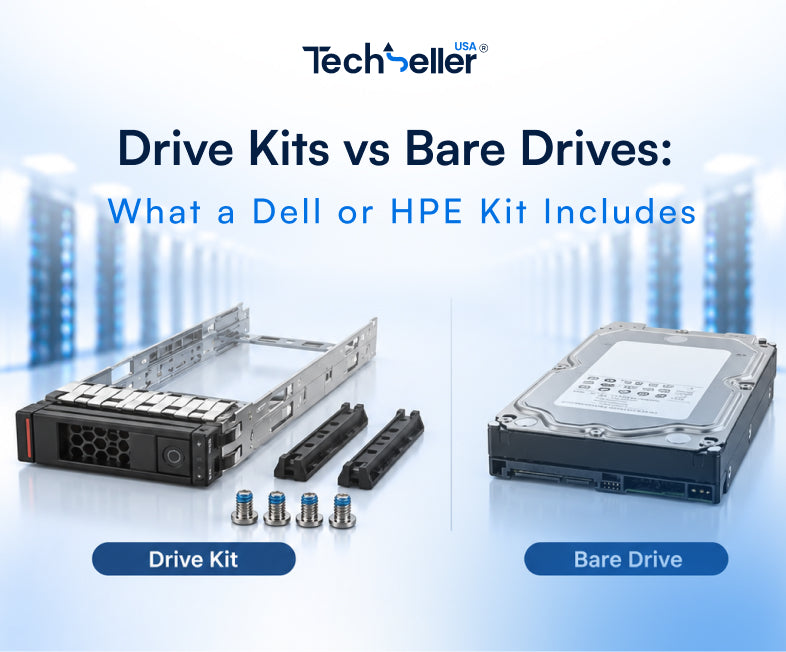 Drive Kits vs Bare Drives: What a Dell or HPE Kit Includes