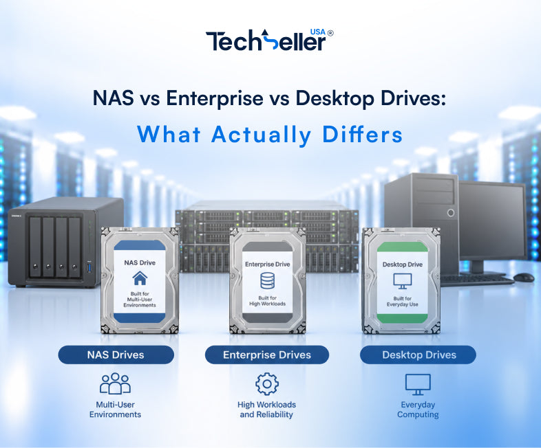 NAS vs Enterprise vs Desktop Drives: What Actually Differs