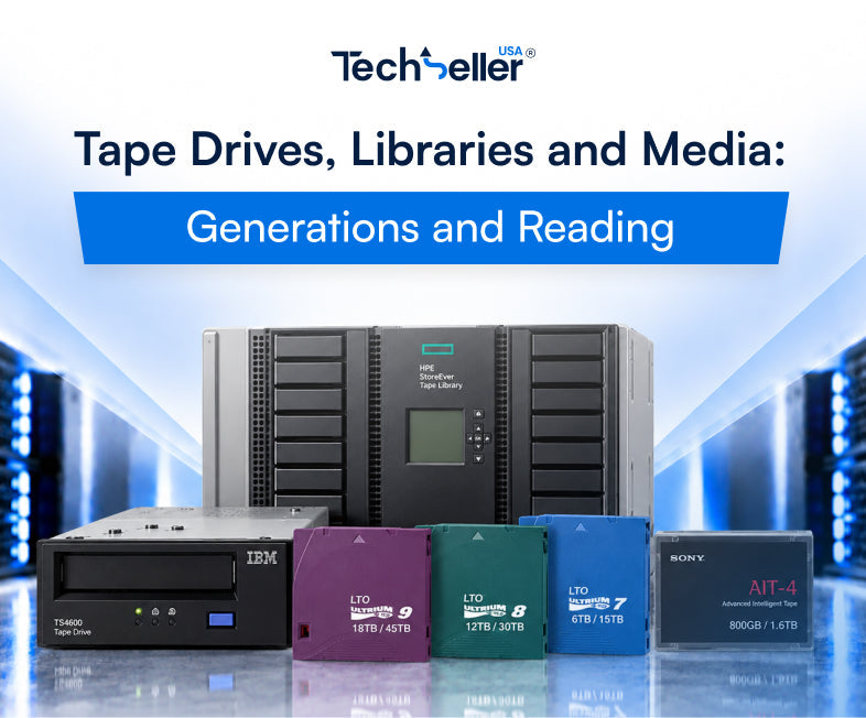Tape Drives, Libraries and Media: Generations and Reading