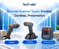 Barcode Scanner Types: Corded, Cordless, Presentation