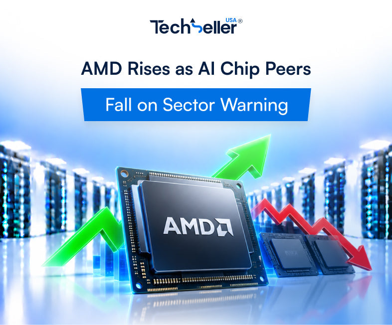 AMD Rises as AI Chip Peers Fall on Sector Warning