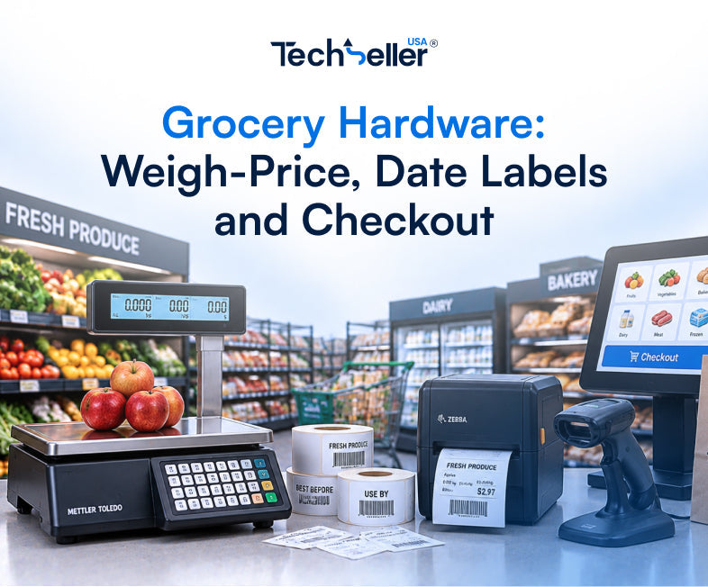 Grocery Hardware: Weigh-Price, Date Labels and Checkout