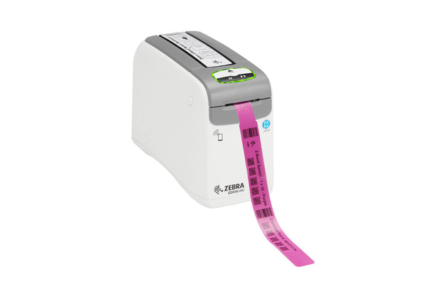 ZD51013-D01B01FZ - Zebra ZD510-HC Wristband 1-Inch 300dpi Direct Thermal USB / Ethernet / Wi-Fi / Bluetooth Desktop Label Printer