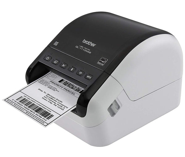QL1110NWB - Brother QL-1110NWB 4-Inch 300dpi Direct Thermal USB / Ethernet / Wi-Fi / Bluetooth Desktop Label Printer