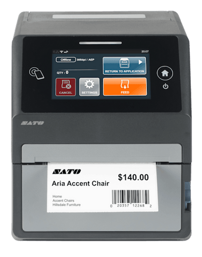 WWCT04041 - SATO CT4-LX 4.1-Inch 305dpi Thermal Transfer / Direct Thermal USB/Ethernet Desktop Label Printer