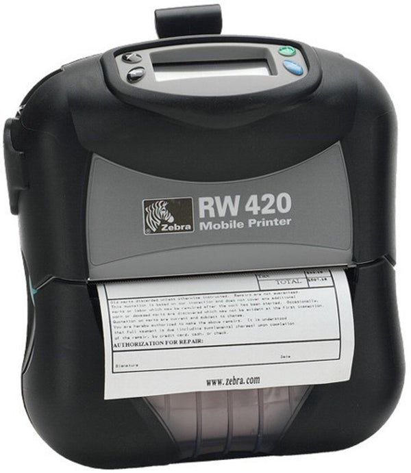 R4D-0UBA000N-00 - Zebra RW420 4-Inch USB / Serial / Bluetooth Mobile Thermal Label Printer