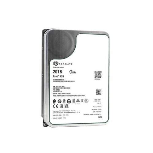 ST20000NM007D – Seagate Exos X20 Enterprise 20TB SATA 6Gb/s 7200RPM 256MB Cache 3.5-inch Internal Hard Drive