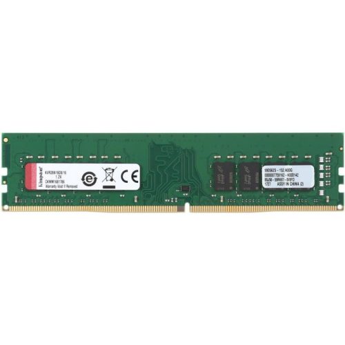 KVR26N19D8/16 – Kingston 16GB 2666MHz DDR4 PC4-21300 Non-ECC CL19 288-Pin DIMM 1.2V Dual Rank x8 Memory Module
