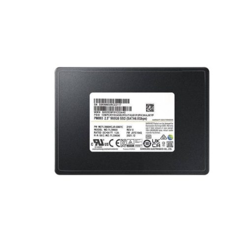 MZ7L3960HCJR-00B7C – Samsung PM893 Series 960GB SATA 6Gb/s 3D NAND TLC (AES-256 / PLP) 2.5-inch Solid State Drive (SSD)