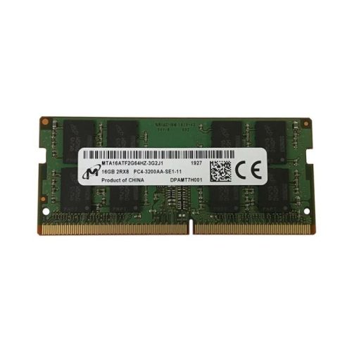 MTA16ATF2G64HZ-3G2J1 – Micron 16GB PC4-25600 DDR4-3200MHz non-ECC Unbuffered CL22 260-Pin SoDimm 1.2V Dual Rank Memory Module