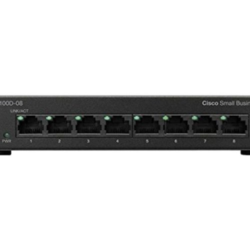 SF100D-08 – Cisco Small Business 100 Series SF100D-08 8 x Ports 10/100Base-T Layer 2 Unmanaged Fast Ethernet Network Switch