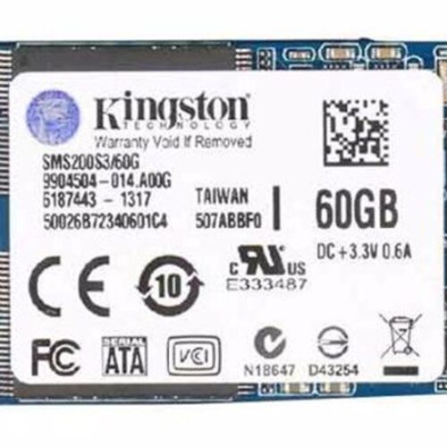 SMS200S3/60G – Kingston mS200 Series 60GB SATA 6Gb/s MLC mSATA Solid State Drive (SSD)