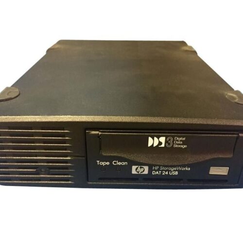404085-001 – HP 12GB (Native) / 24GB (Compressed) DAT 24 4mm DDS-3 USB 2.0 External Tape Drive