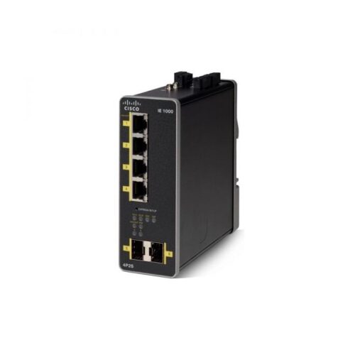 IE-1000-4P2S-LM – Cisco Industrial Ethernet 1000 Series 4-Ports 10/100BASE-TX PoE+ Layer 2 Rail-mountable Managed Network Switch with 2-Ports SFP